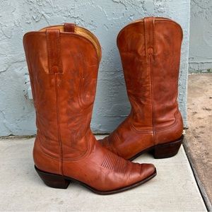 Vintage authentic leather cowboy boots
